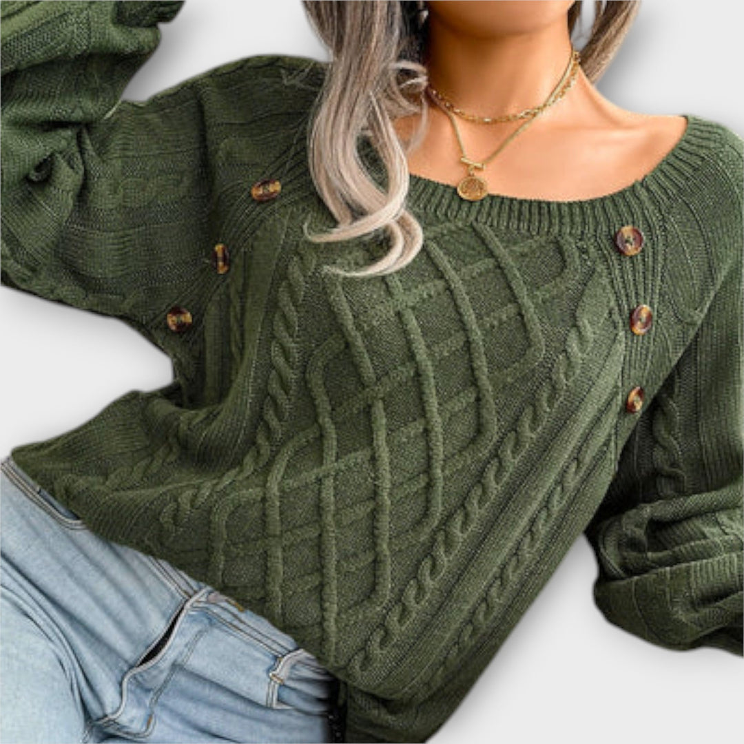 Malia | Maglione lavorato a maglia con bottoni