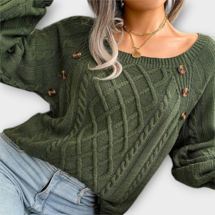 Malia | Maglione lavorato a maglia con bottoni