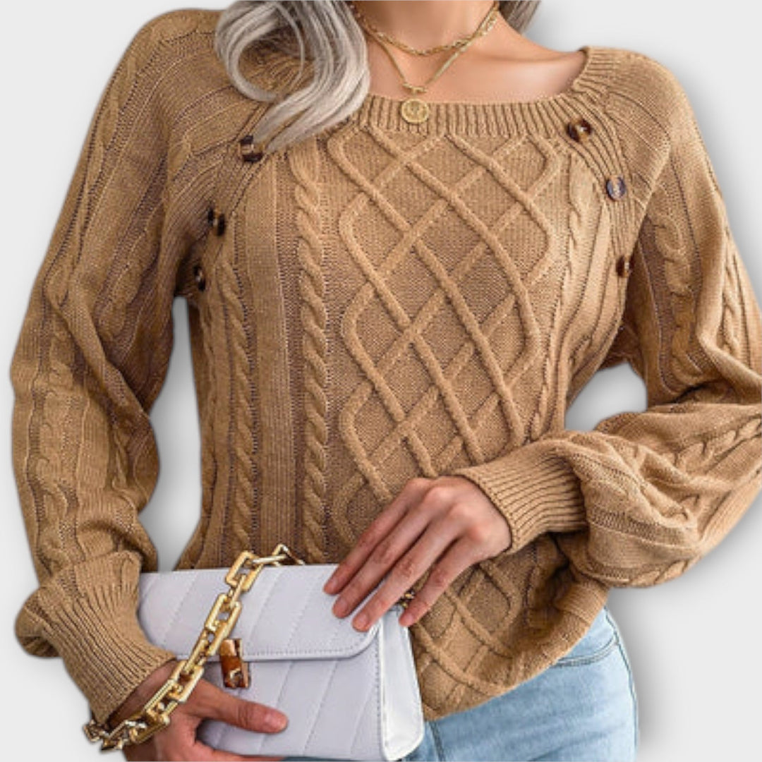 Malia | Maglione lavorato a maglia con bottoni