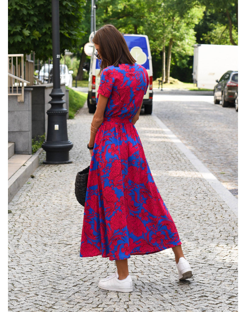 Talia™ | Vestito floreale elegante con scollo a V A
