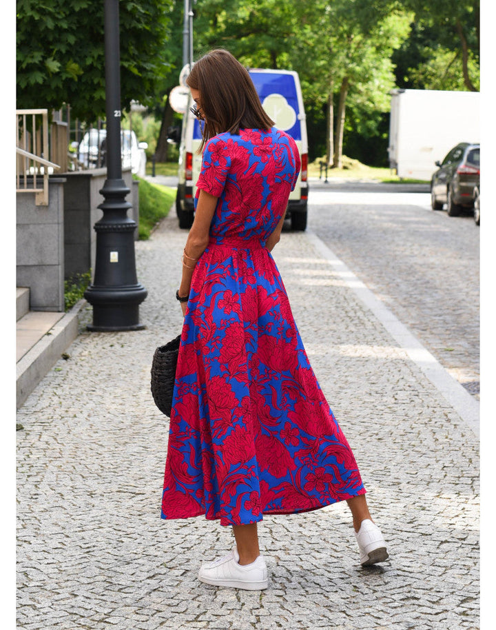 Talia™ | Vestito floreale elegante con scollo a V A