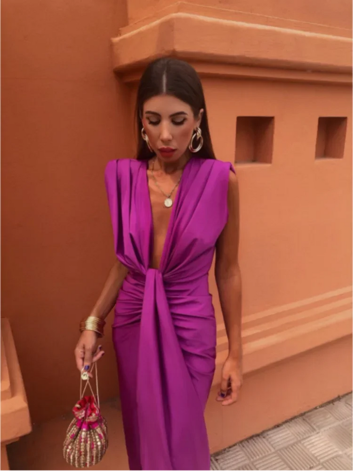 Crocetta™ | Abito Elegante con Scollo Chic