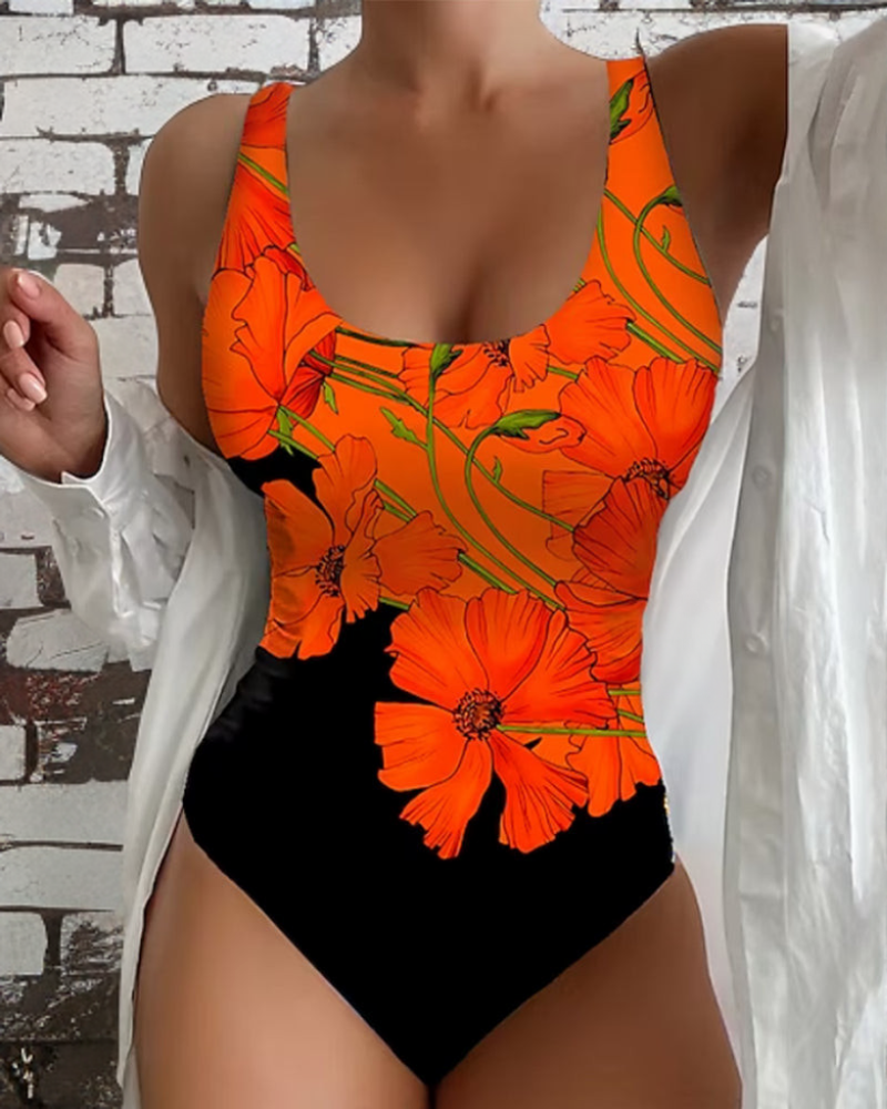 Elena™ | Elegante costume da bagno intero con stampa floreale