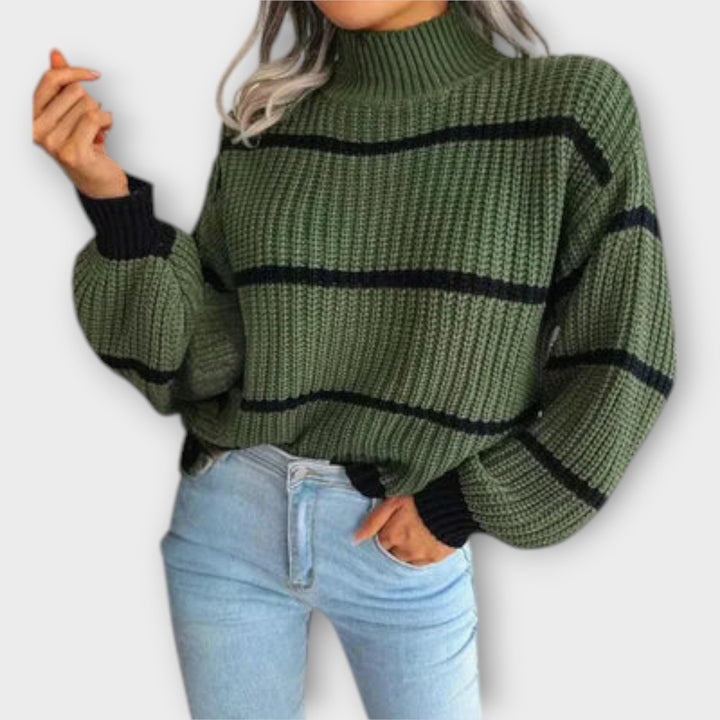 Chavala | Maglione a collo alto con righe