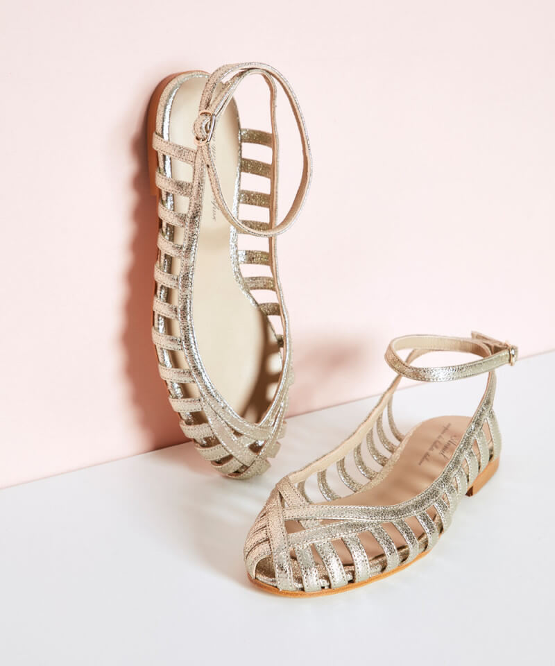GIADA| Elegante ballerina intrecciata con cinturino per uno stile sofisticato