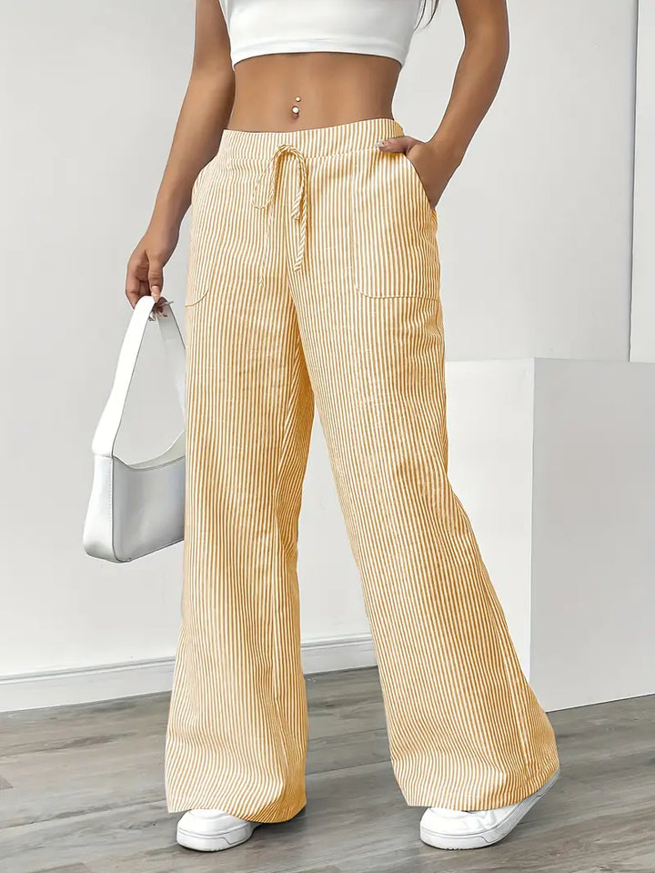 Alina™ | Eleganti Pantaloni a Righe con Tasche