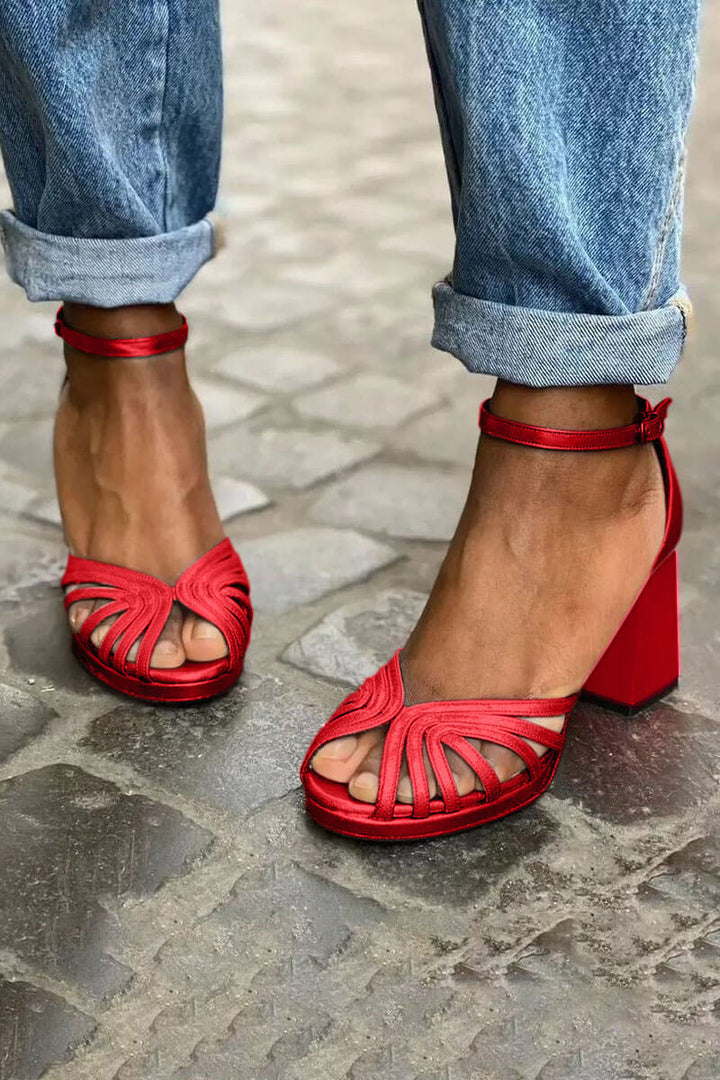 LUMA | Elegante Sandalo Metallico con Tacco Fluo per uno Stile Unico