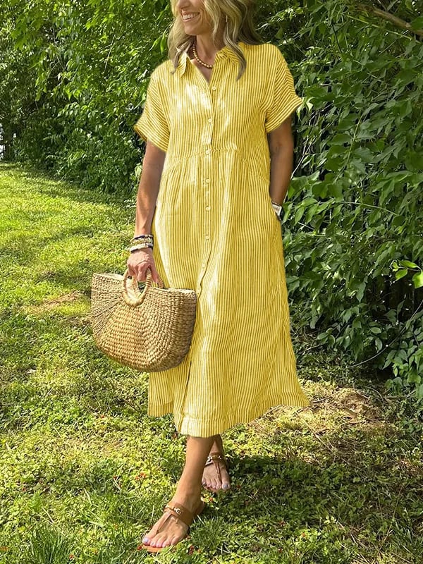 CASSIE | Abito a Righe Elegante per un look Raffinato