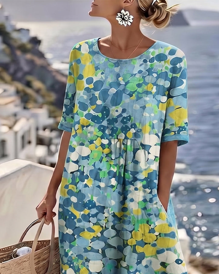 Elena | Abito midi floreale leggero e morbido