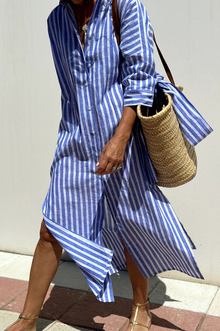 Sophia | Camicia da Abito a Righe Classiche e Comfort Elegante per un Look Raffinato
