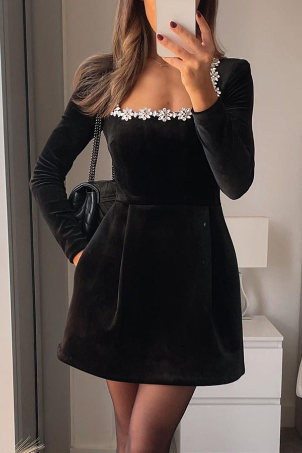 Barbara™ | Mini Abito In Velluto