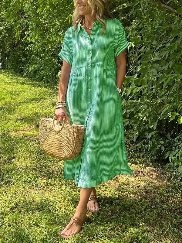 CASSIE | Abito a Righe Elegante per un look Raffinato