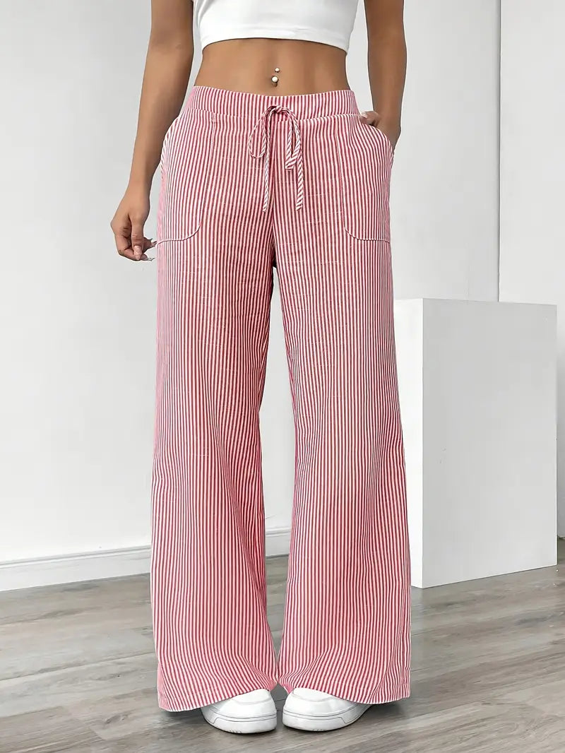 Alina™ | Eleganti Pantaloni a Righe con Tasche