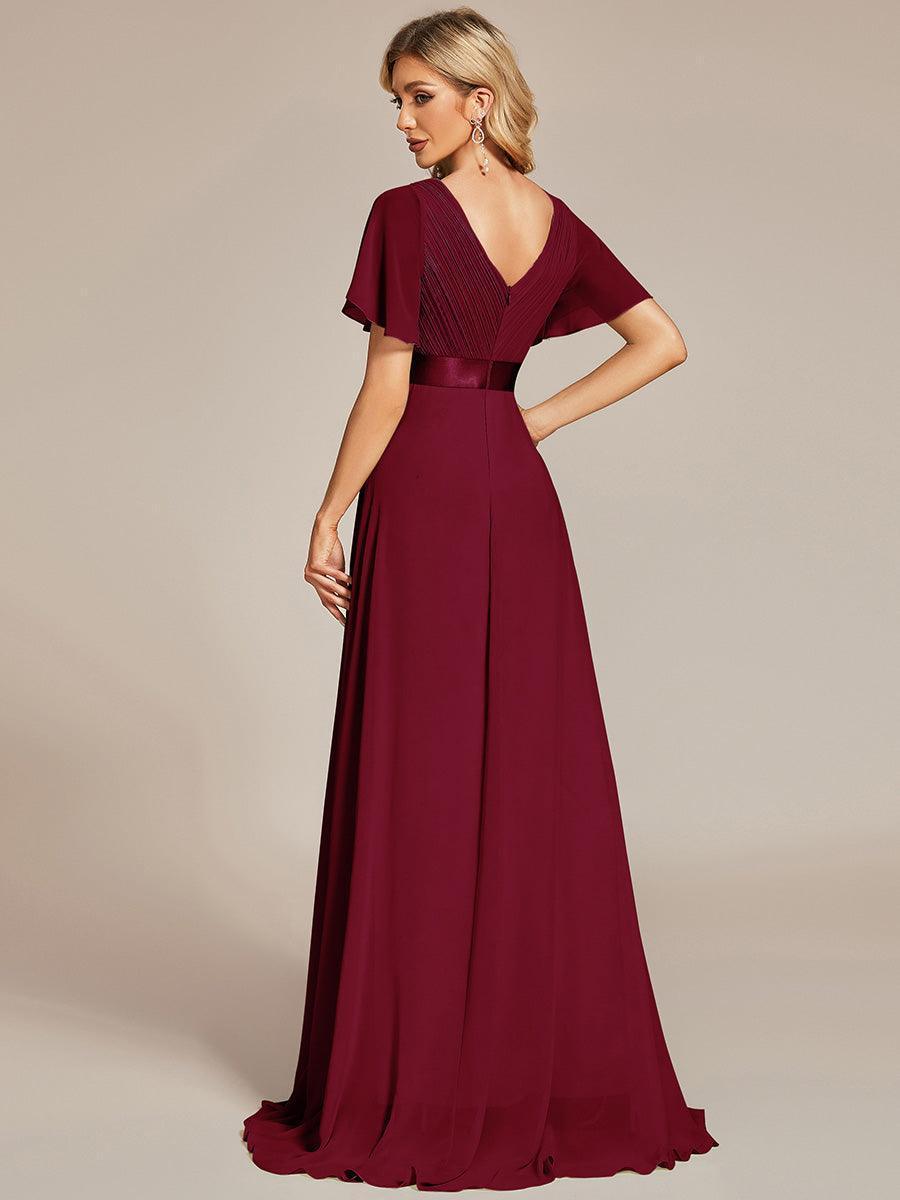 ever MONICA|Abito da matrimonio invitata fluido elegante in mussola a vita alta