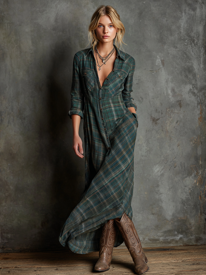 Graziella | Maxi abito a righe con colletto