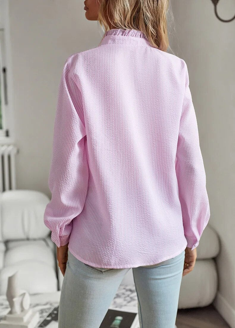 Aurora | Camicia a maniche lunghe con volants