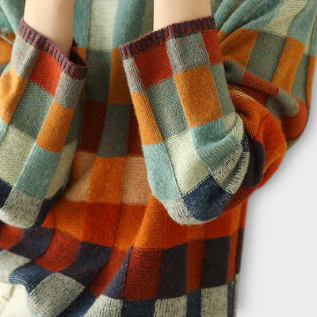 Erika | Maglione con Collo Alto Patchwork