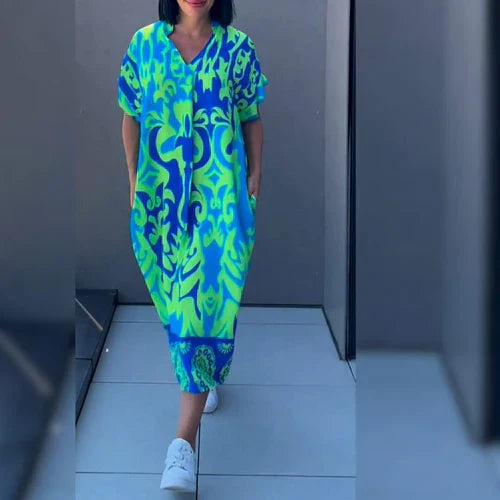 Elena™ - Splendido abito floreale elegante per un look raffinato