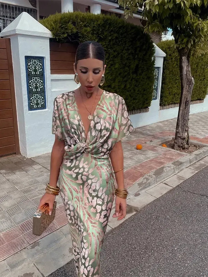 Claire | Abito Midi Color Rame