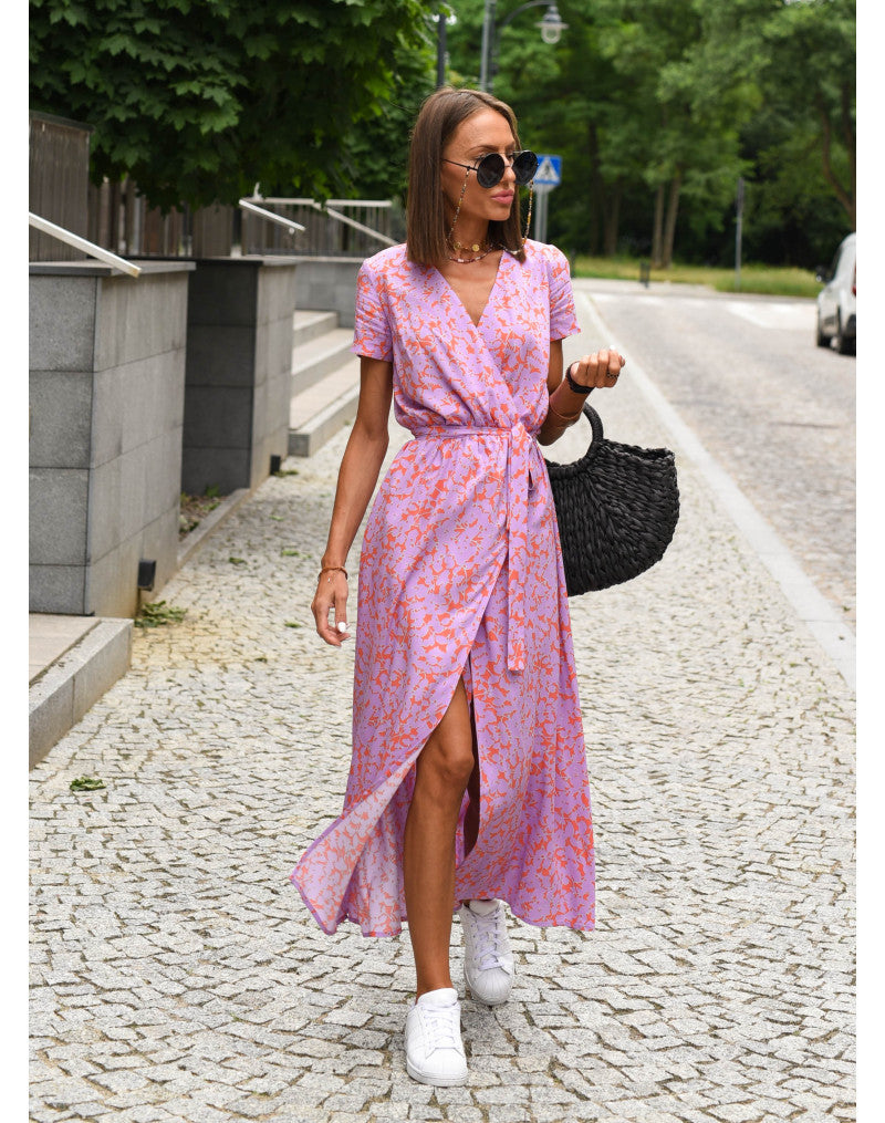 Talia™ | Vestito floreale elegante con scollo a V A