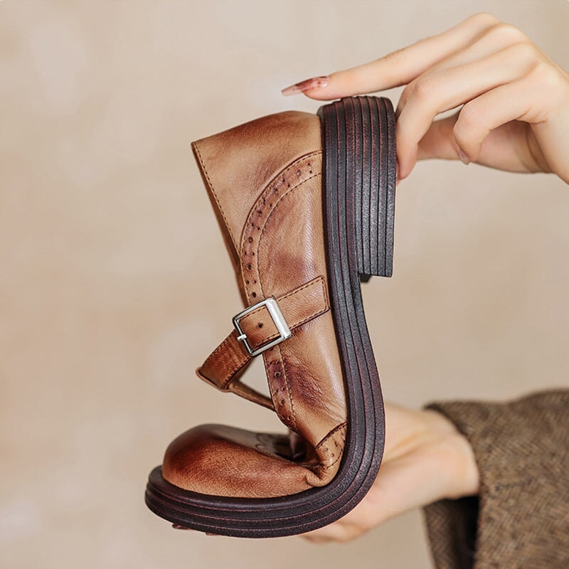 Elvara | Eleganti Mary Jane in Pelle