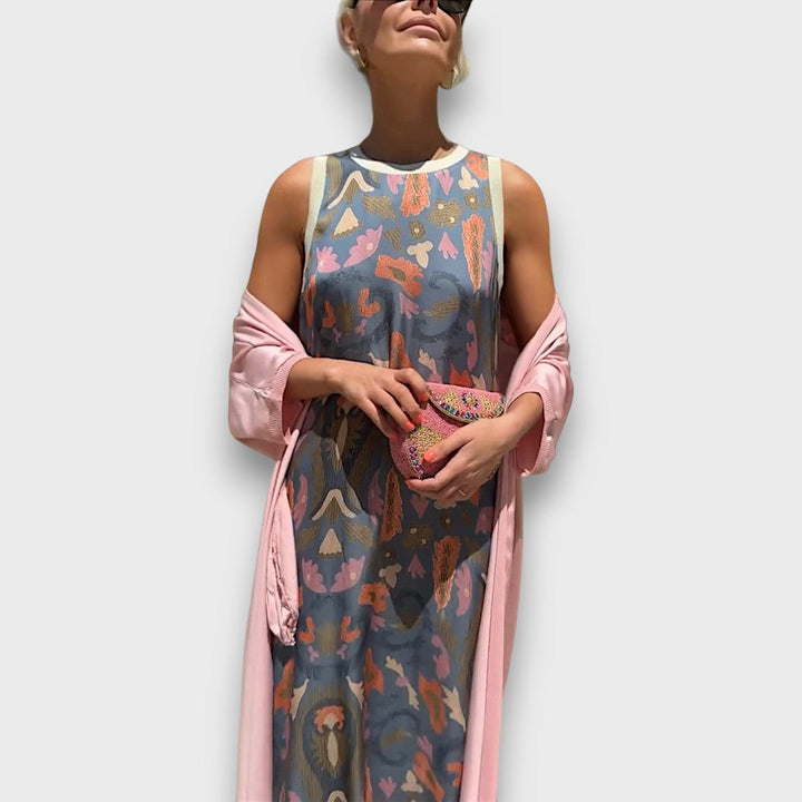 Elveria –  Maxi abito con cardigan