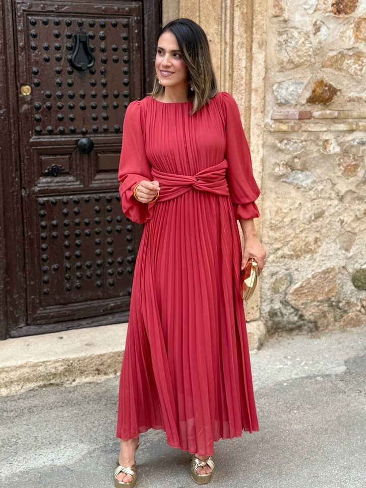 Elegante vestito plissettato Aurea per incontri e eventi speciali
